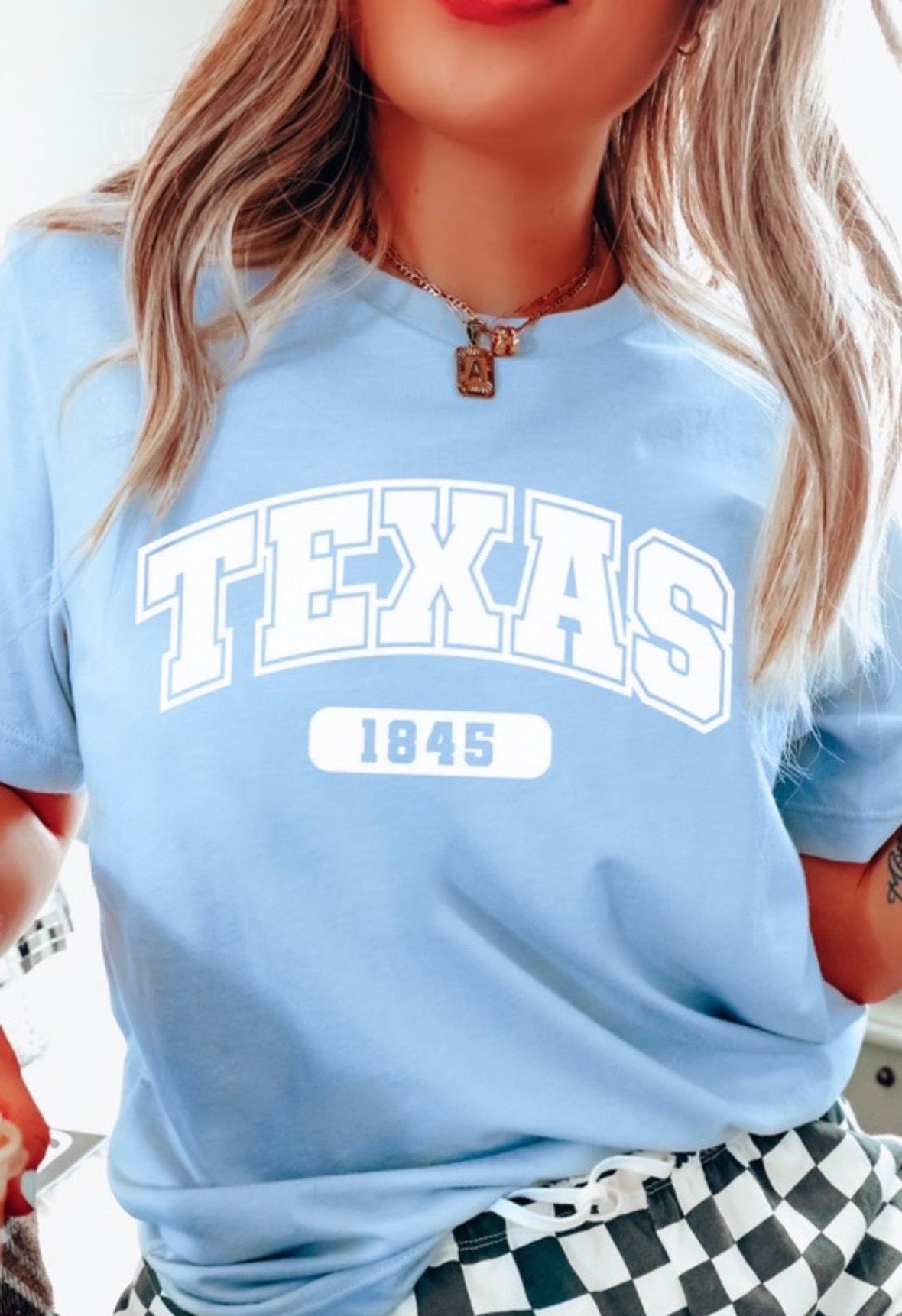 Texas varsity font, graphic tee