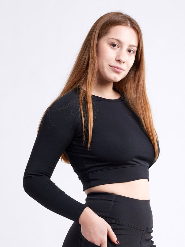 Long-Sleeve Crop Top