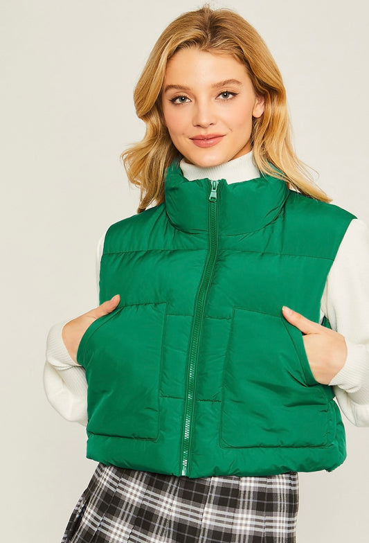 puffer vest with pockets