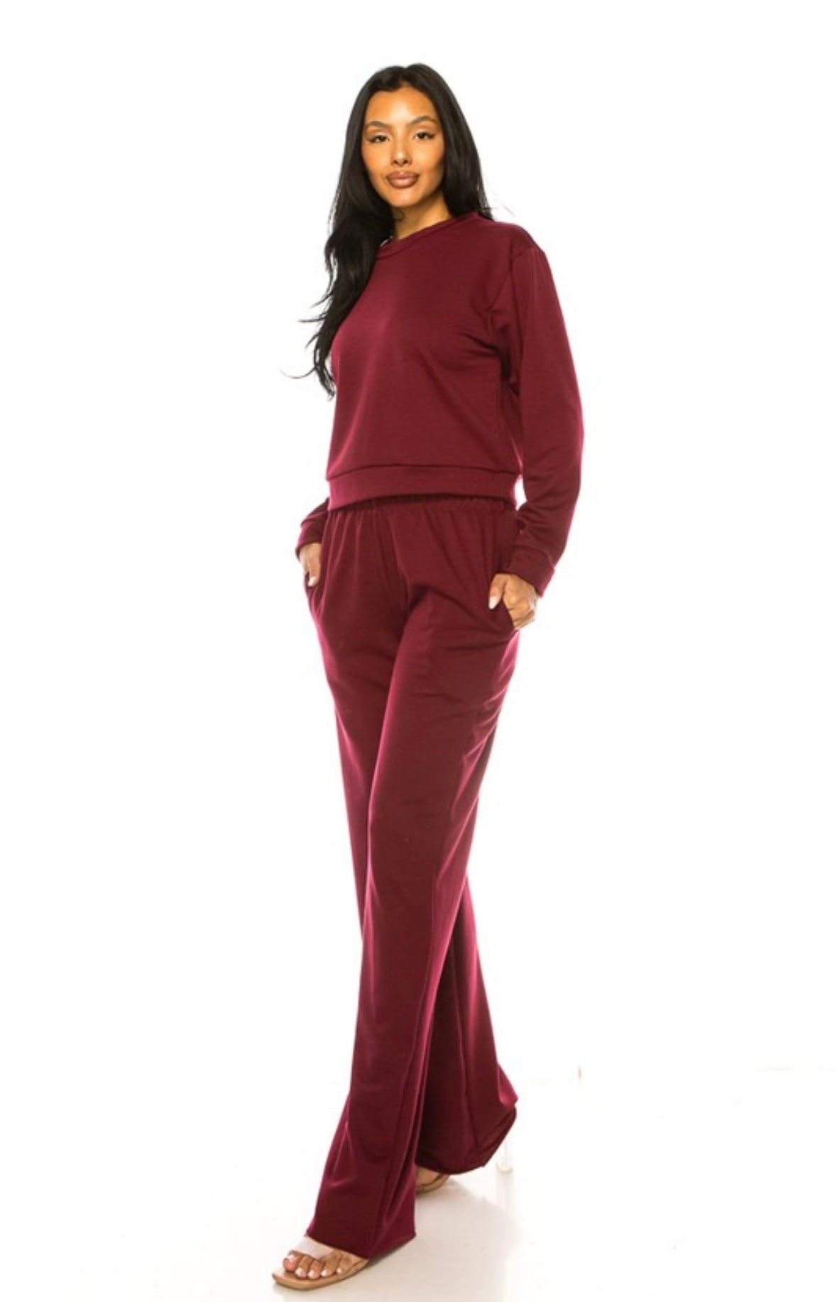 Maroon Jogger Set