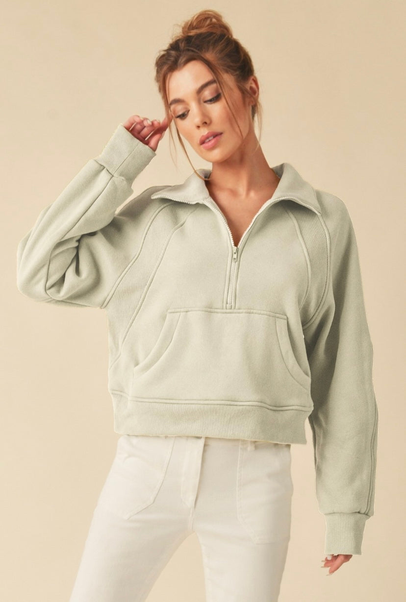 dove funnel neck half zip