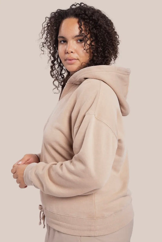 curvy burnout wash hoodie