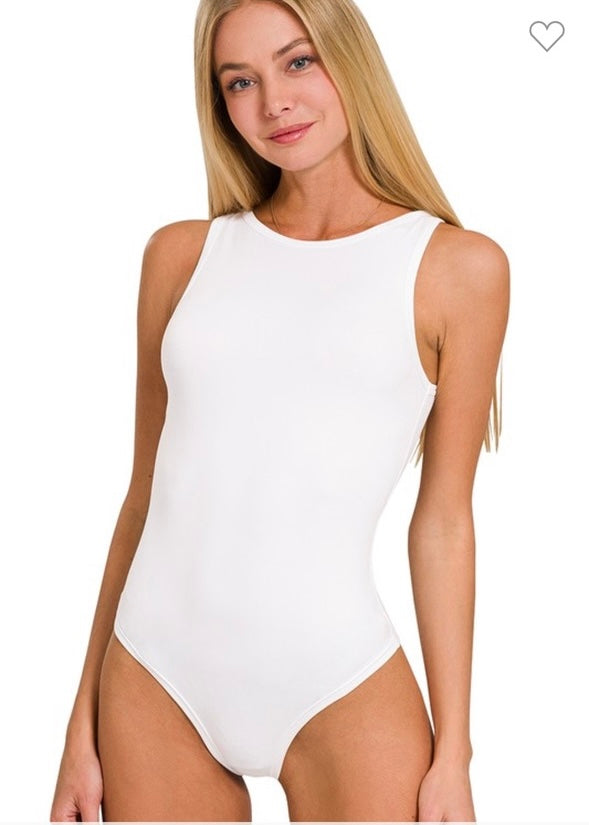 Boat Neck Sleeveless Body Suit