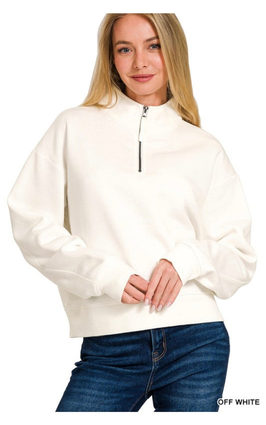 Half Zip Fleece Sweatshirt